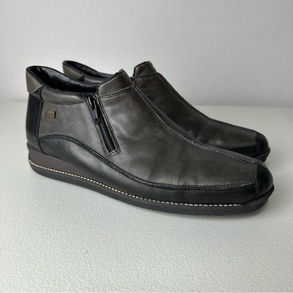 Rieker Gray Black Daphne Sherpa Wool Lined Ankle Booties Size 40
